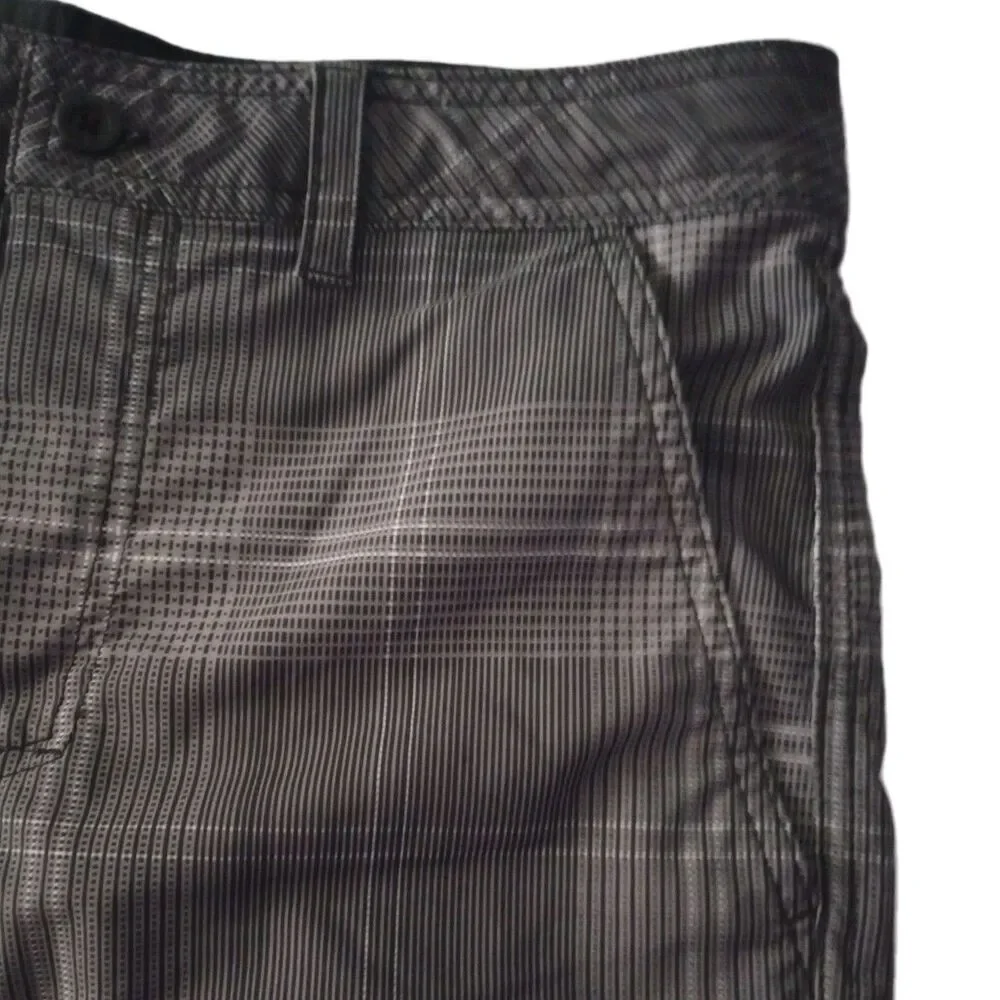 Mossimo Supply Co Hybrid Black Plaid Swim Trunks Board Shorts sz 30 Men Swimwear